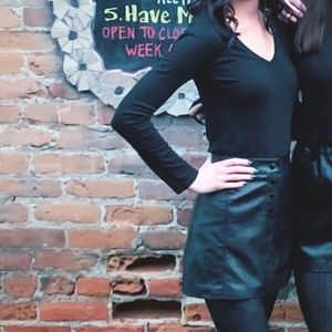 Black Faux Leather Mini Skirt